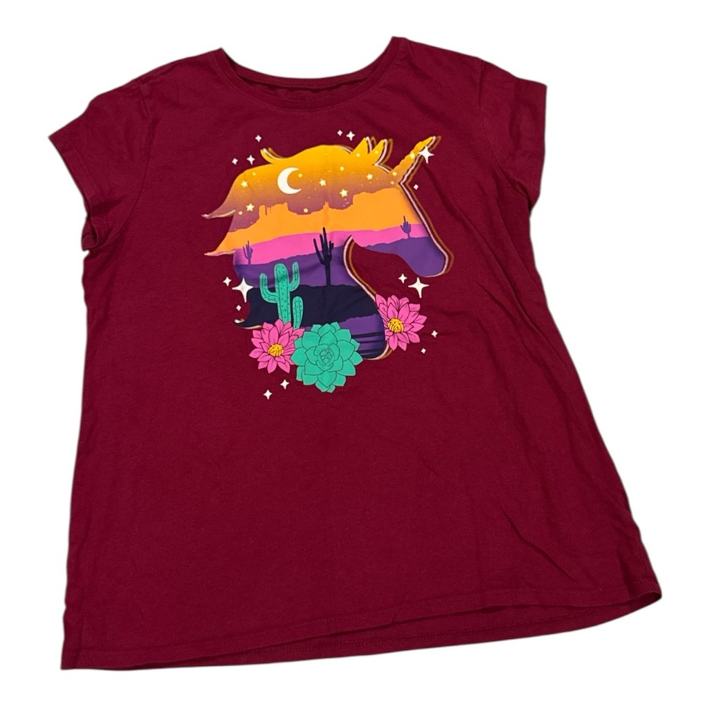 The Children's Place‎ Maroon Unicorn Desert Tee